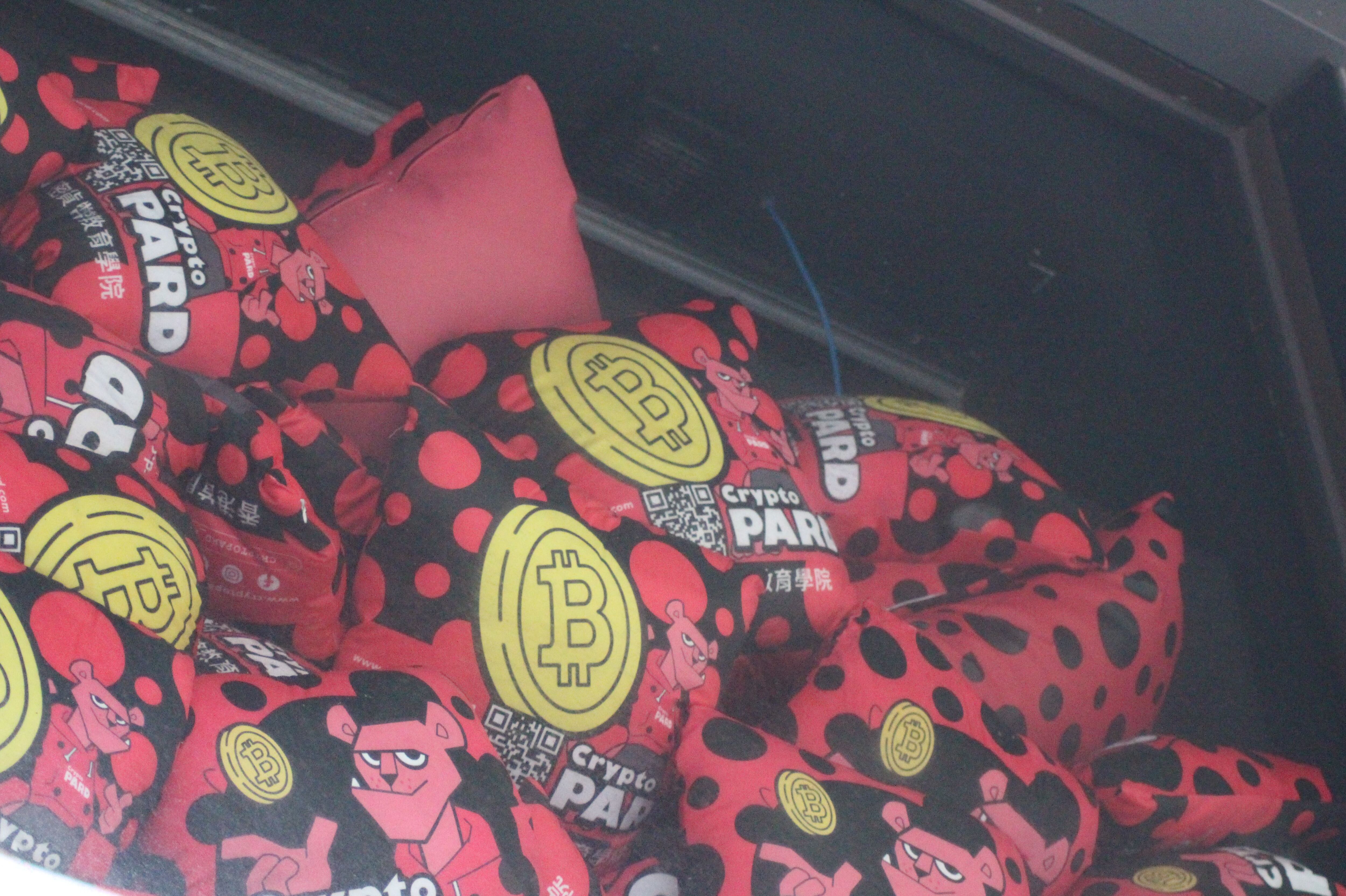 Months after closing, CryptoPard's cushions are still stacked in its shop window. Photocredit: Callan Quinn/ DL News