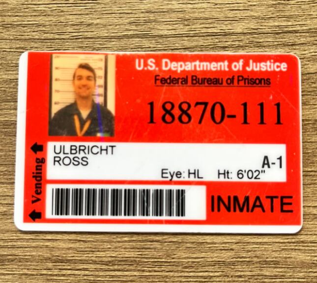 Ross Ulbricht's most recent prison ID sells for 5.5 Bitcoin. Credit: Scarce City